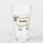 Toevallige schaapse cartoon glas (Voorkant)
