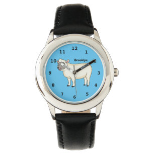 Toevallige schaapse cartoon horloge
