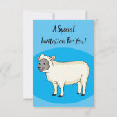 Toevallige schaapse cartoon kaart (Achterkant)