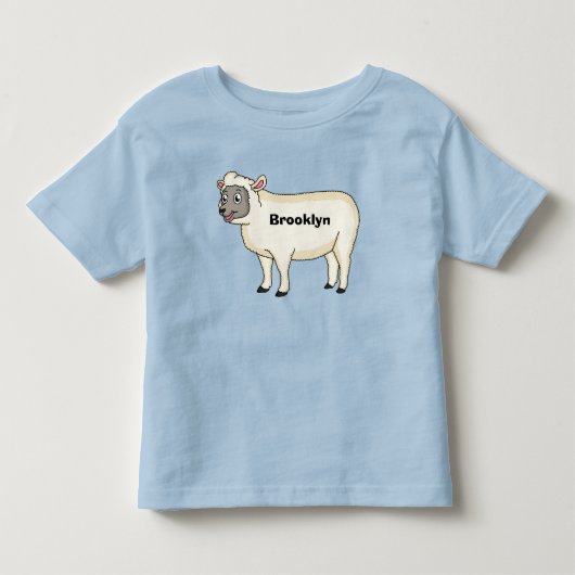 Toevallige schaapse cartoon kinder shirts (Voorkant)
