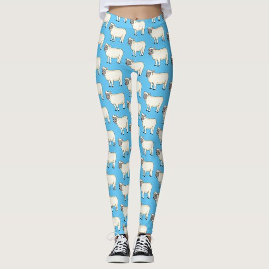 Toevallige schaapse cartoon leggings (Voorkant)
