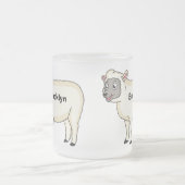 Toevallige schaapse cartoon matglas koffiemok (Center)