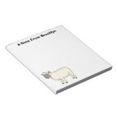 Toevallige schaapse cartoon notitieblok (Schuin)