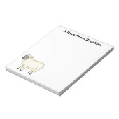 Toevallige schaapse cartoon notitieblok (Linkerzijde)