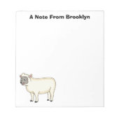 Toevallige schaapse cartoon notitieblok (Voorkant)