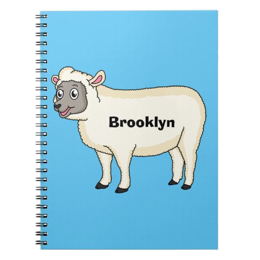 Toevallige schaapse cartoon notitieboek (Voorkant)
