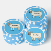 Toevallige schaapse cartoon poker chips (Opstapeling)