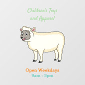 Toevallige schaapse cartoon raamsticker (Vel)