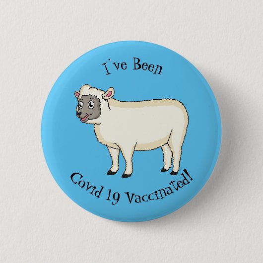 Toevallige schaapse cartoon ronde button 5,7 cm (Voorkant)