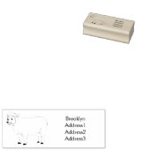 Toevallige schaapse cartoon rubberstempel (Gestempeld)