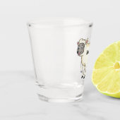 Toevallige schaapse cartoon shot glas (Links)