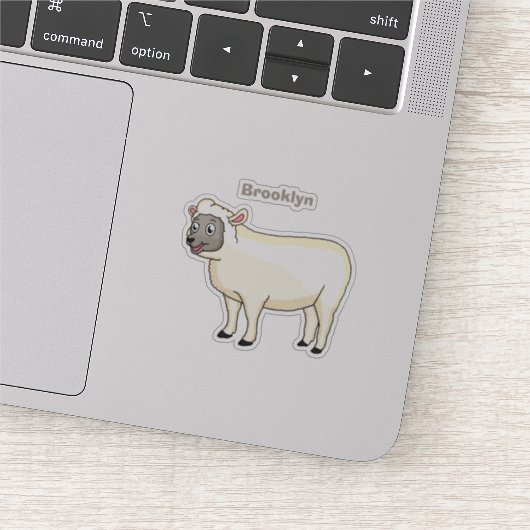 Toevallige schaapse cartoon sticker (Detail)