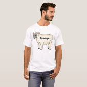 Toevallige schaapse cartoon t-shirt (Voorkant volledig)