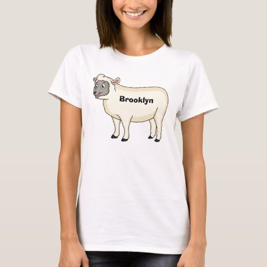 Toevallige schaapse cartoon t-shirt (Voorkant)