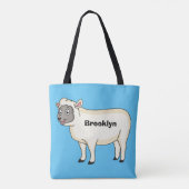 Toevallige schaapse cartoon tote bag (Achterkant)