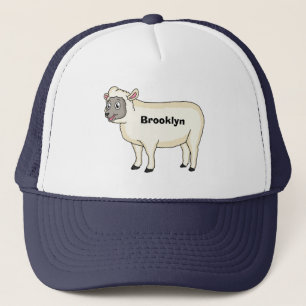 Toevallige schaapse cartoon trucker pet