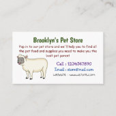 Toevallige schaapse cartoon visitekaartje (Voorkant)