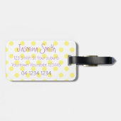 Toevallige vliegende kolibrie cartoon illustratie bagagelabel (Achterkant horizontaal)