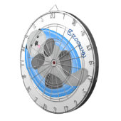 Toevallige zee otter cartoon illustratie dartbord (Voorkant Rechts)