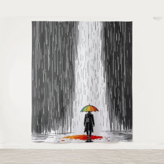 “Toevlucht in kleur” Wandkleed (Voorkant)