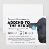 Toevoegen aan de kudde! Koe Ranch Boerderij Baby s Kaart (Voorkant / Achterkant)