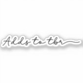 Toevoegen aan TBR Sticker (Voorkant)