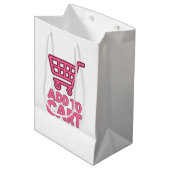 Toevoegen aan winkelwagen – Trendy Roze Winkelwage Medium Cadeauzakje (Voorkant Gekanteld)
