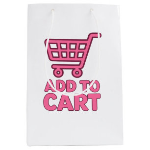 Toevoegen aan winkelwagen – Trendy Roze Winkelwage Medium Cadeauzakje