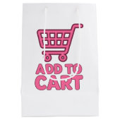 Toevoegen aan winkelwagen – Trendy Roze Winkelwage Medium Cadeauzakje (Achterkant)