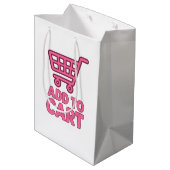 Toevoegen aan winkelwagen – Trendy Roze Winkelwage Medium Cadeauzakje (Achterkant Gekanteld)