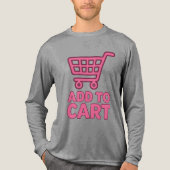 Toevoegen aan winkelwagen – Trendy roze winkelwage Tri-Blend Shirt (Voorkant volledig)