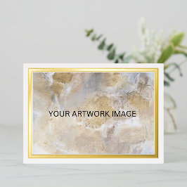 Toevoegen Art Afbeelding Goud Metallic Folie Rand  Feestdagenkaart