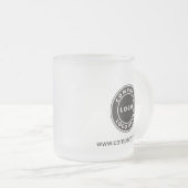 Toevoegen Bedrijfswebsite Logo Werknemer Matglas Koffiemok (Voorkant rechts)