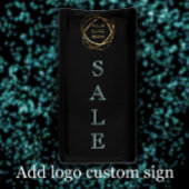Toevoegen Business Logo / Elegant Simple Aqua Blac Spandoek