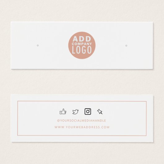 Toevoegen Business Logo Stud Oorbellen Display Kaa Mini Visitekaartjes (Voorkant /achterkant)