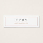 Toevoegen Business Logo Stud Oorbellen Display Kaa Mini Visitekaartjes (Achterkant)