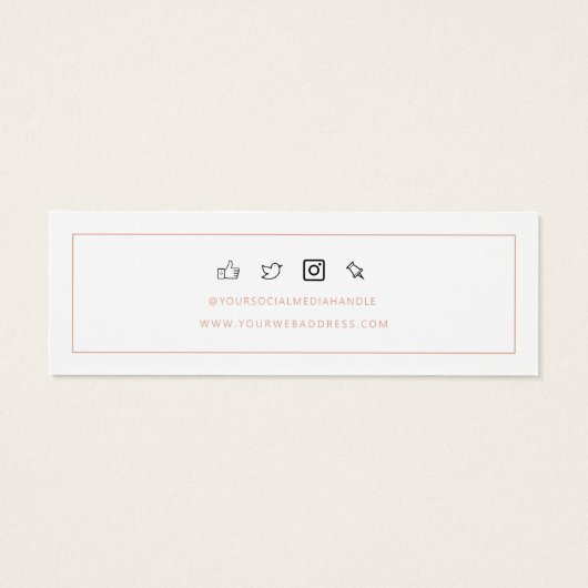 Toevoegen Business Logo Stud Oorbellen Display Kaa Mini Visitekaartjes (Achterkant)