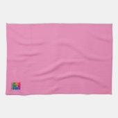 Toevoegen Business Logo Text Custom Trendy Roze St Theedoek (Horizontaal)