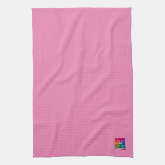 Toevoegen Business Logo Text Custom Trendy Roze St Theedoek (Verticaal)