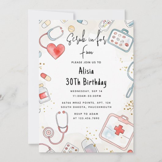 Toevoegen Doctor Hart Geregistreerde Verpleegkundi Kaart (Voorkant)