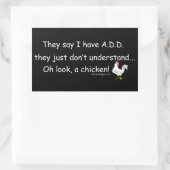 TOEVOEGEN GEZEGDE HUMOR RECHTHOEKIGE STICKER (Tas)