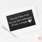 TOEVOEGEN GEZEGDE HUMOR RECHTHOEKIGE STICKER (Envelop)