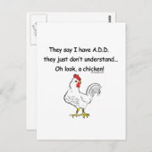 TOEVOEGEN Humor kippen Briefkaart (Voorkant / Achterkant)
