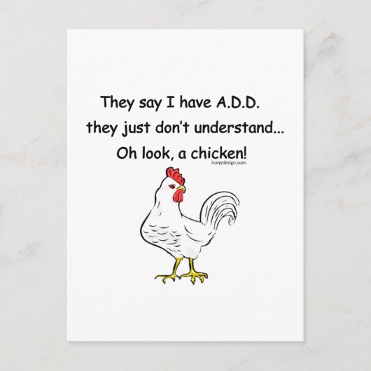 TOEVOEGEN Humor kippen Briefkaart (Voorkant)