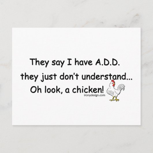 TOEVOEGEN Humor kippen Briefkaart (Voorkant)