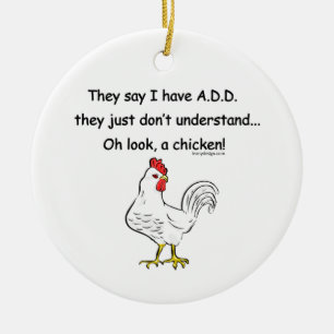 TOEVOEGEN Humor kippen Keramisch Ornament