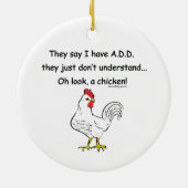 TOEVOEGEN Humor kippen Keramisch Ornament (Achterkant)