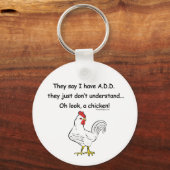 TOEVOEGEN Humor kippen Sleutelhanger (Achterkant)