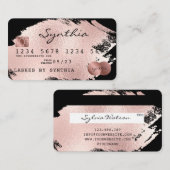 Toevoegen Jouw naam Credit Kaart Styled Roos Gold  Visitekaartje (Voorkant / Achterkant)