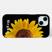 Toevoegen Jouw naam Zwart  Fun Zonnebloem Case-Mate iPhone Case (Achterkant (horizontaal))